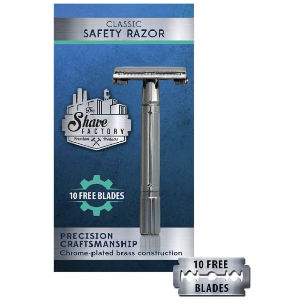 Safety Razor with 10 Blades – The Shave Factory